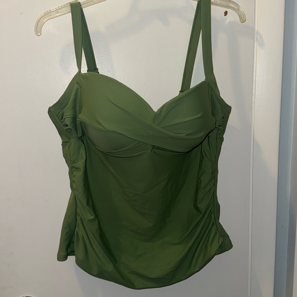 Nicole Miller Swim Nicole Miller Studio Tankini Top Size X Sage